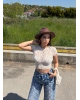 Beyaz Dantel Crop Top