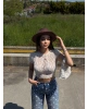 Beyaz Dantel Crop Top