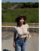 Beyaz Dantel Crop Top