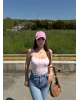 Pembe Taşlı ip Askılı Bodysuit