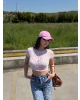 Pembe Dantel Crop Top