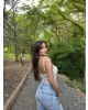 Sarı Güpür Detay Bodysuit