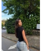 Siyah Kolyeli Üçlü Bürümcük Crop