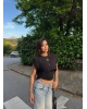 Siyah Kolyeli Üçlü Bürümcük Crop