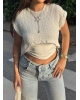 Beyaz Kolyeli Üçlü Bürümcük Crop