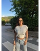 Beyaz Kolyeli Üçlü Bürümcük Crop