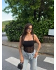 Siyah Güpür Detay Bodysuit