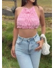 Pembe Gipeli Tasarım Bluz
