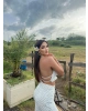 Beyaz Gipeli Tasarım Bluz