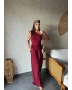 Bordo Omuz Büzgü Tek Omuz Tulum