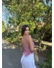 Kırmızı Mini Kareli Korse Crop