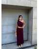 Bordo Tek Omuz Modal Alt Üst Takım