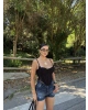 Siyah Kuşgözü Güpür Detay Korse