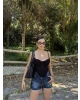 Siyah Kuşgözü Güpür Detay Korse