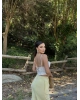 Beyaz Kuşgözü Güpür Detay Korse