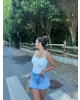 Beyaz Fiyonk Detay Bodysuit