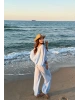 Mavi Şifon Pareo Takım