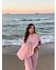 Pembe Şifon Pareo Takım