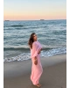 Pembe Şifon Pareo Takım