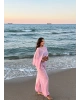 Pembe Şifon Pareo Takım