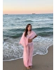 Pembe Şifon Pareo Takım
