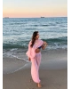Pembe Şifon Pareo Takım