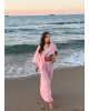 Pembe Şifon Pareo Takım