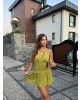 Yeşil Deniz Yıldızı Aksesuarlı Mini Elbise