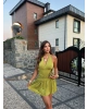 Yeşil Deniz Yıldızı Aksesuarlı Mini Elbise