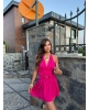 Pembe Deniz Yıldızı Aksesuarlı Mini Elbise