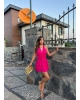 Pembe Deniz Yıldızı Aksesuarlı Mini Elbise