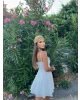 Beyaz Kuşgözü Korse Prenses Elbise