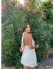Beyaz Halter Yaka Etek Takım