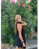 Siyah Halter Yaka Etek Takım