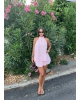 Pembe Halter Yaka Etek Takım