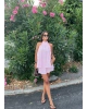 Pembe Halter Yaka Etek Takım