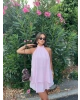 Pembe Halter Yaka Etek Takım