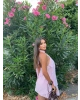 Pembe Halter Yaka Etek Takım