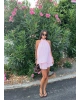 Pembe Halter Yaka Etek Takım