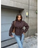 Kahverengi Dik Yaka Zra Trençkot