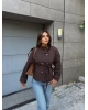 Kahverengi Dik Yaka Zra Trençkot