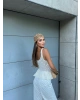 Sarı Fırfırlı Güpür Crop