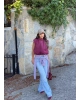 Bordo Trenç Crop Yelek