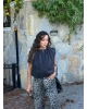Siyah Trenç Crop Yelek