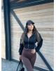 Siyah Korse Crop Hırka