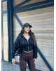 Siyah Korse Crop Hırka