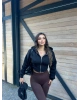 Siyah Korse Crop Hırka