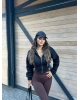 Siyah Korse Crop Hırka