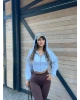 Gri Korse Crop Hırka