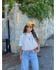 Bej Trenç Crop Yelek